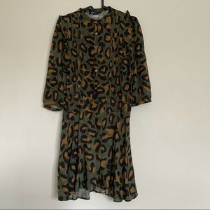 Zadig and Voltaire Leopard army print dress